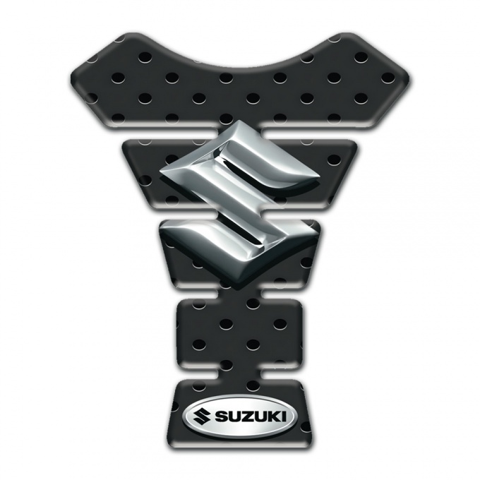 Suzuki Tank Pad Motorbike Base with Perforated Rubber Effect 