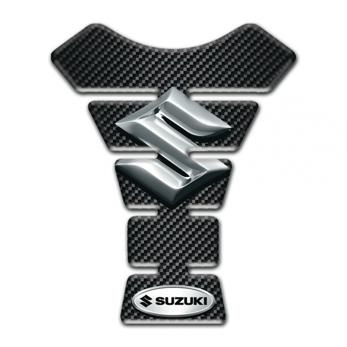 Suzuki Tank Pad Protector Background with Dark carbon Design 