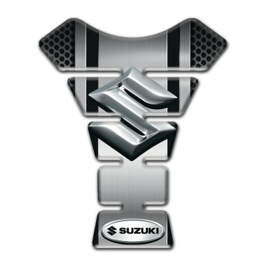 Suzuki Tank Guard Pads Base with Central Metal Panel Effect 