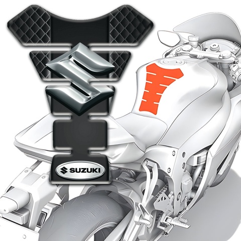 Suzuki Tank Fuse Base with Dark Mesh Effect 