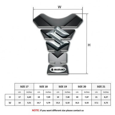 Suzuki Tank Pad Protector Base with Grau Nuance V Shape Details 