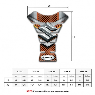 Suzuki Tank Protector Model with Copper Gray Decoration 