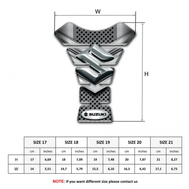 Suzuki Tank Guard Pads Model with Gray Details Design 