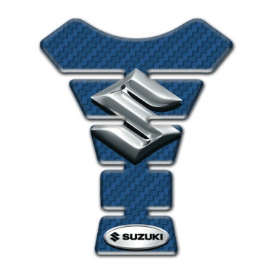 Suzuki Tank Protector Model with Navy Blue Carbon Design 
