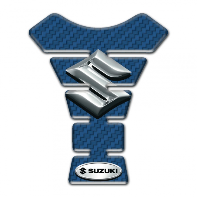 Suzuki Tank Protector Model with Navy Blue Carbon Design 