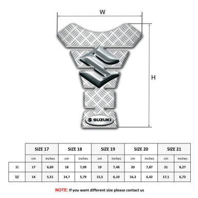 Suzuki Tank Guard Pads Model with Crossed Details 
