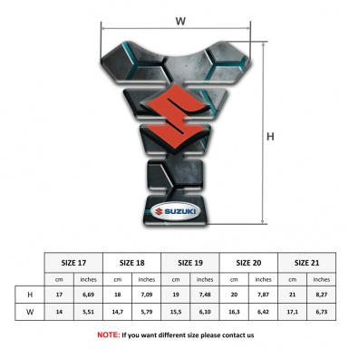 Suzuki Tank Fuse Model with Turquoise Channels Design 