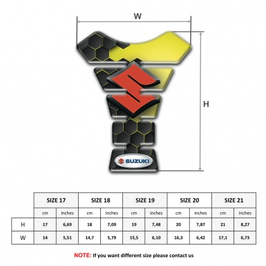 Suzuki Tank Protector High-Quality Type with Red Logo 