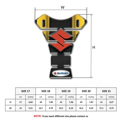 Suzuki Tank Protector Stylish Model with Black Yellow Design 