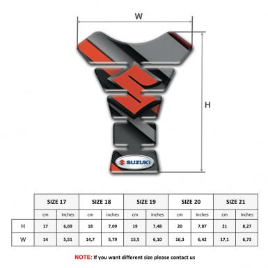 Suzuki  Tank Fuse Base with Gray Orange Diagonal Patterns 