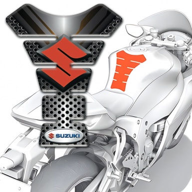 Suzuki Tank Protector Model with Orange Logo High End Design Base