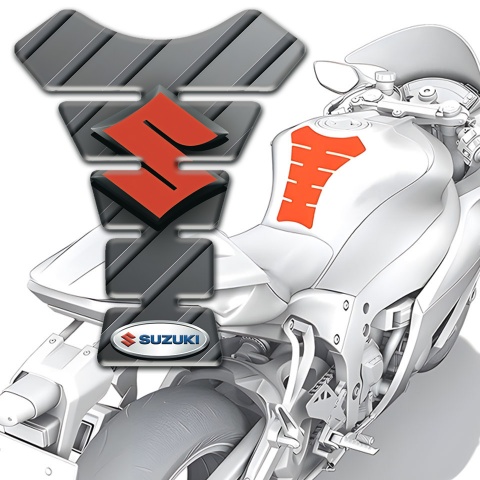 Suzuki Tank Protector Model with Stylish Gray Design 