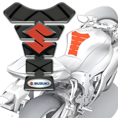 Suzuki Tank Pad Motorbike Gray with Black Lines Decoration Type 