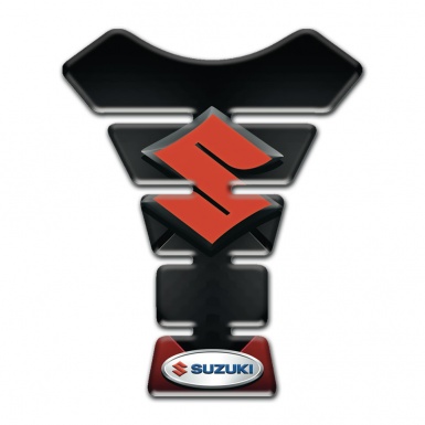 Suzuki Tank Pad Protector dark Background with Orange Logo
