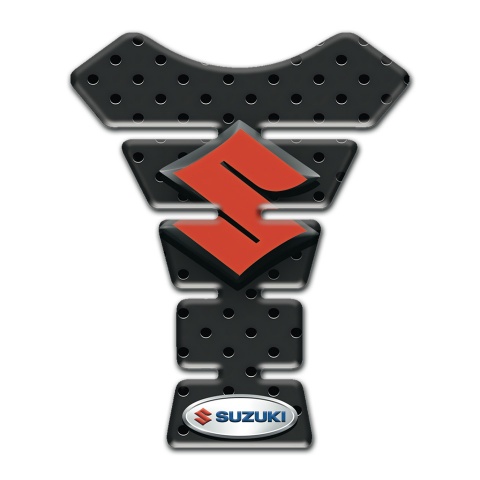 Suzuki Tank Protector Perforated Rubber Print with Orange Logo 