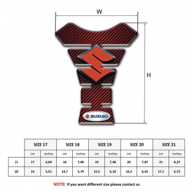 Suzuki Tank Protector red Carbon Version 