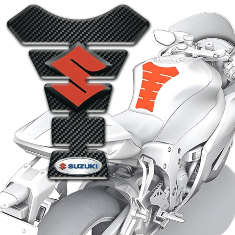 Suzuki Tank Guard Pads Black Carbon Version 