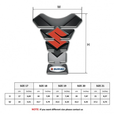 Suzuki Tank Fuse Gray Nuance V Shape Decoration Style 