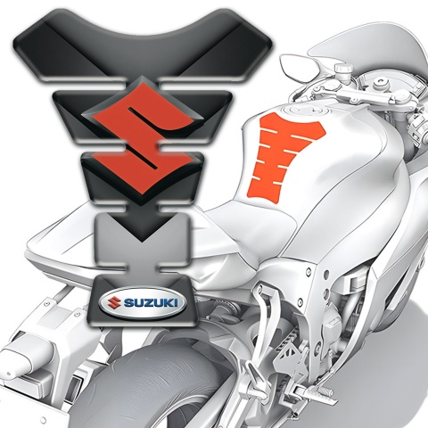 Suzuki Tank Fuse Gray Nuance V Shape Decoration Style 