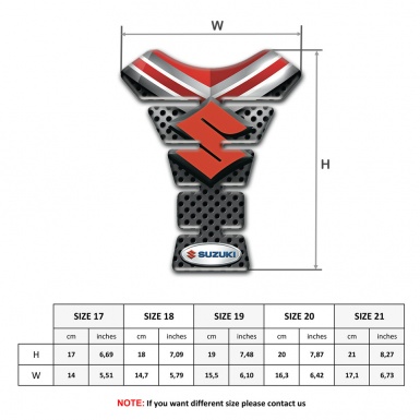Suzuki Tank Protector Premium Quality Design with Orange Logo Design 