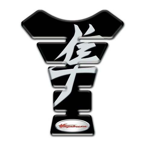 Suzuki Tank Pad Motorbike Black Print Hayabusa Style 