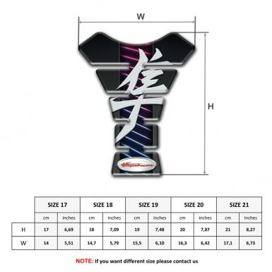 Suzuki Tank Pad Protector Neon Lines Base Hayabusa Edition 