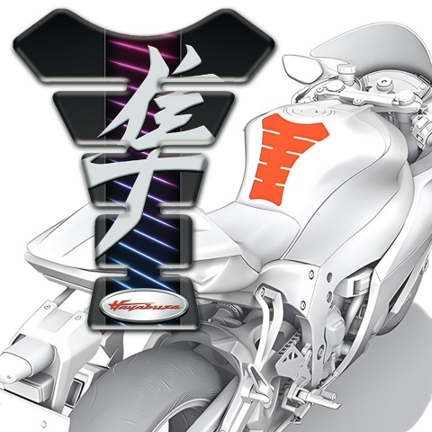 Suzuki Tank Pad Protector Neon Lines Base Hayabusa Edition 