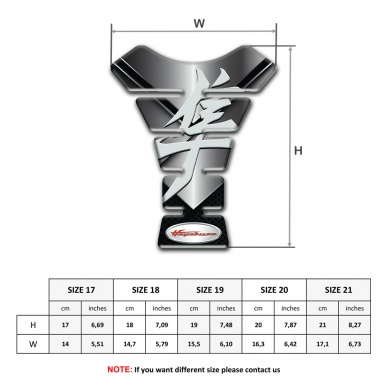 Suzuki Tank Pad Protector Metal Effect Base Hayabusa Model 