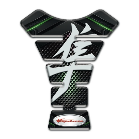 Suzuki Tank Pad Motorbike Green Shadow Design hayabusa Style 