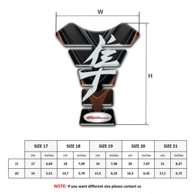 Suzuki Tank Guard Pads Brown Base Motive Hayabusa Style 