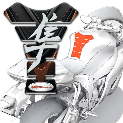Suzuki Tank Guard Pads Brown Base Motive Hayabusa Style 