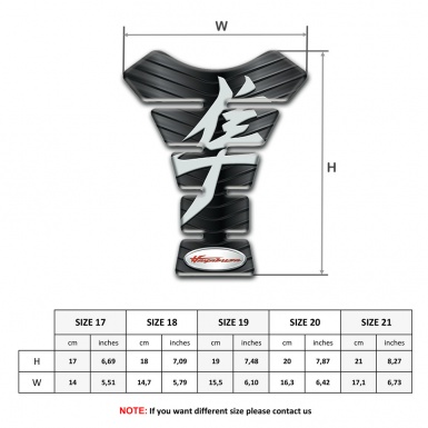 Suzuki Tank Guard Pads Rubber Effect Design hayabusa Style 