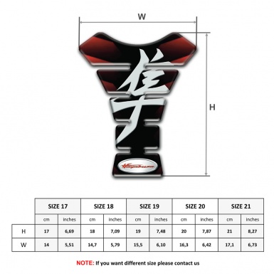 Suzuki Tank Pad Protector Red Black Merging Base hayabusa Style 