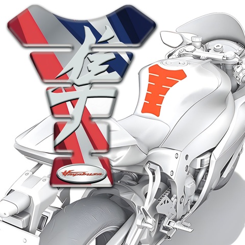 Suzuki Tank Pad Motorbike Colorful Taper Design Hayabusa Style 