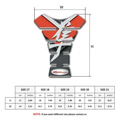 Suzuki Tank Pad Protector Orange Gray Background Hayabusa Edition 