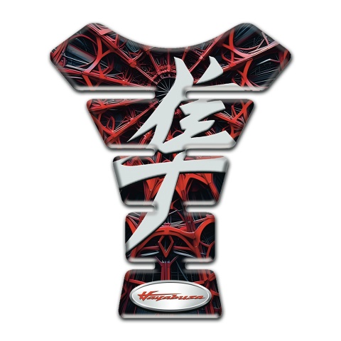 Suzuki Tank Pad Motorbike Red Spider web Design Hayabysa Edition 