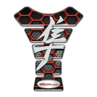 Suzuki Tank Protector red 3D mesh base Hayabusa Edition 