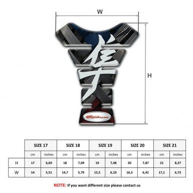 Suzuki Tank Pad Protector Crossed Belts print Hayabusa Edition 