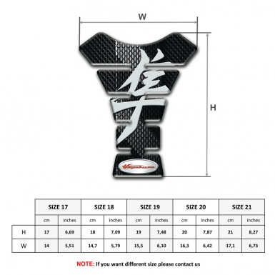Suzuki Tank Fuse Hayabusa Version Black Gray Decoration 
