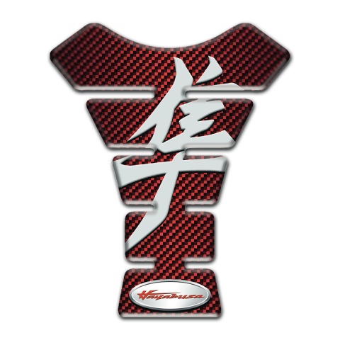 Suzuki Tank Pad Motorbike Haybusa Version Red Carbon Design 