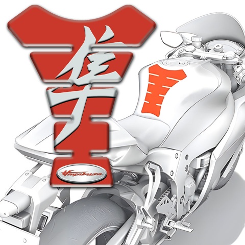 Suzuki Tank Guard Pads Red Design Hayabusa Version 