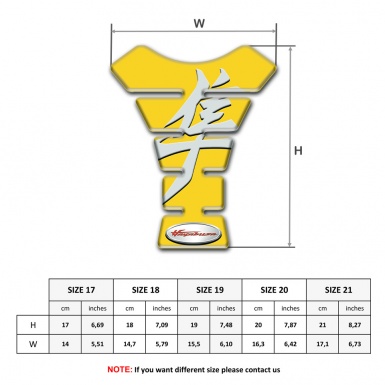 Suzuki Tank Pad Protector Yellow Design hayabusa Version 