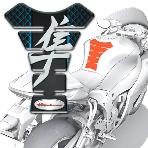 Suzuki Tank Pad Protector Hayabusa Version Neon Mesh Background 