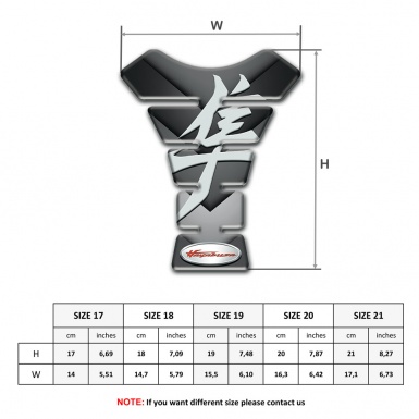 Suzuki Tank Pad Protector Gray V Shape Details Design hayabusa edition 