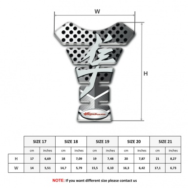 Suzuki Tank Fuse Perforated White Gray Surface Effect Hayabusa Style 