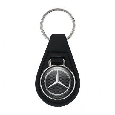 Mercedes Benz Keychain Leather Dark Carbon Chrome Edition