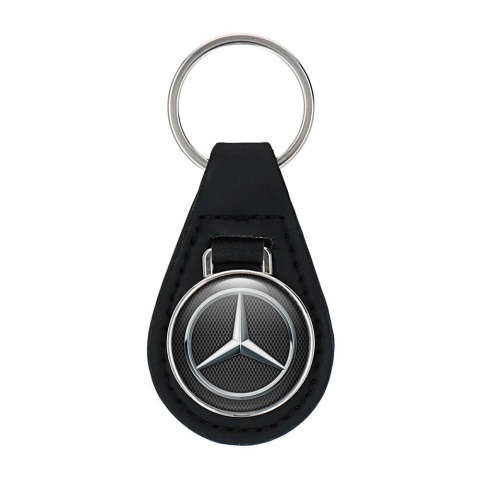 Mercedes Benz Keychain Leather Dark Carbon Chrome Edition