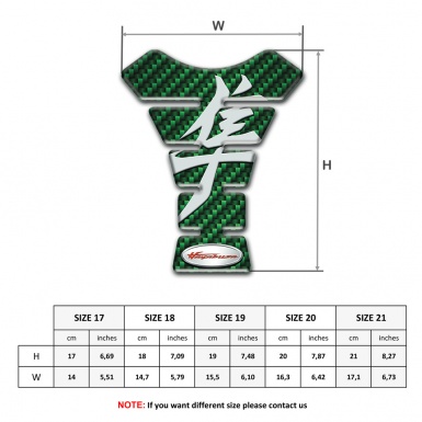 Suzuki Tank Fuse Green Carbon hayabusa Style 