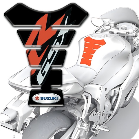 Suzuki Tank Pad Motorbike Black style GSX Model 
