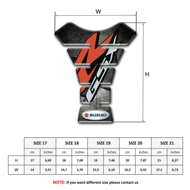 Suzuki Tank Guard Pads Mixed Gray Black base GSX Logo 